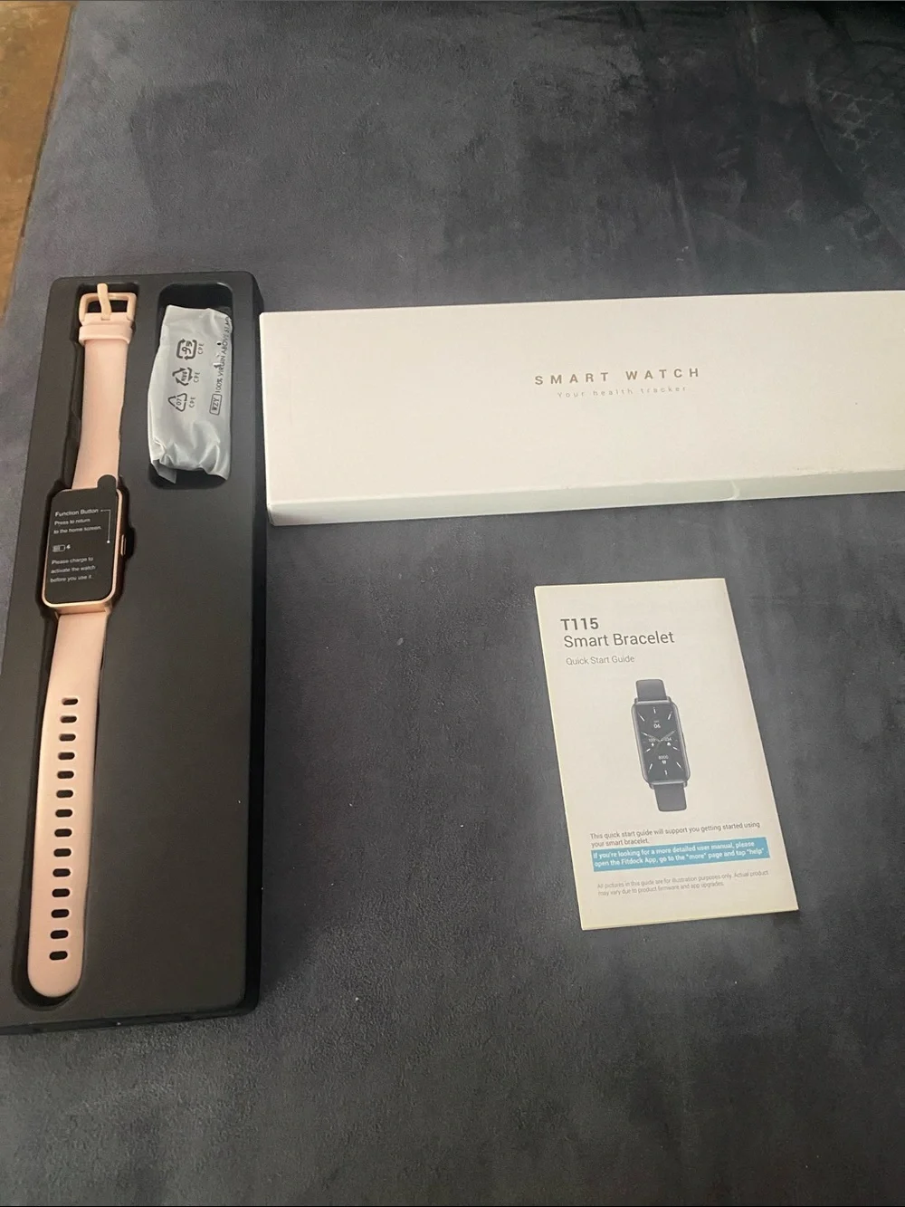 Smart Bracelet Pink Smartwatch. New in box. Directions included.